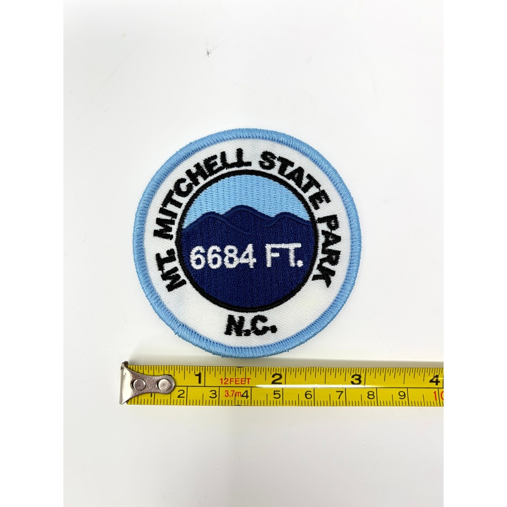 Mt Mitchell State Park NC Patch North Carolina Mountain Souvenir 6684 FT Blue 3"